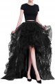Women's Long High Low Ruffles Party Tulle Skirt