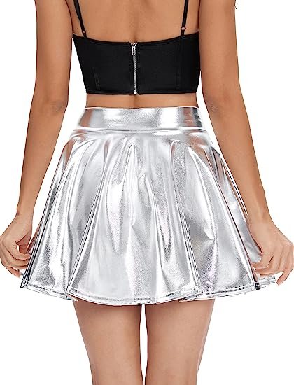Women's Ruched Waist Stretchy Flared Yoga Skirt