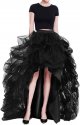 Women's Long High Low Ruffles Party Tulle Skirt