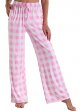 Women Comfy Casual Pajama Pants with Pockets & Drawstring