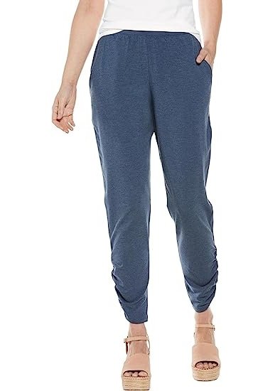 Women's UPF 50+ Coffee Pleated Pants - Sun Protection
